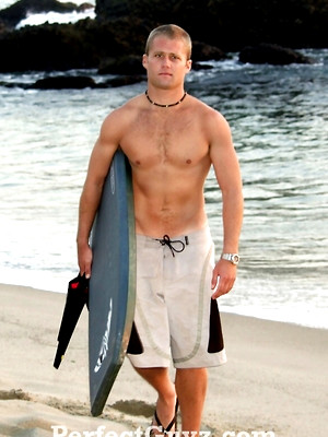 Gay porn pics Hot surfer jacking off dick