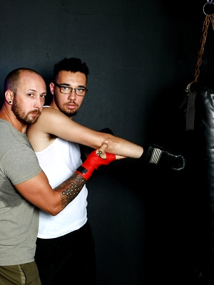 Free gay porn pics with Training With Stepdaddy