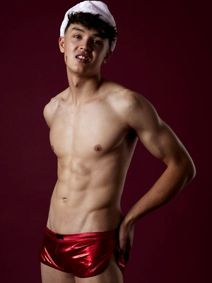 Free gay xxx pics with Thatslukass hot Santa