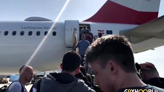 Free gay porn video Price Hogan Jerks Off On Airplane To Europe
