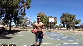 XXX Gay clips contains Athletic Basketball Stud Lonny Ball Jerks Off