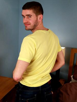XXX gay photos of Straight & Hairy - Mike Shows off his Very Hard Uncut Cock & Hairy Hole!