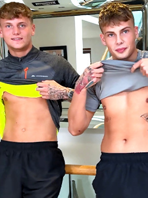 Gay sex pics with Straight Best Mates Wank Each Other's Uncut Cocks for the 1st Time & Both Cocks are Rock Hard & Cum!