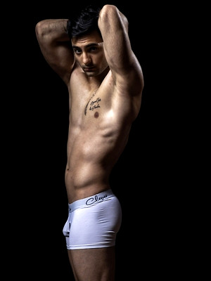 Gay sex pics with Amiro big guy posing first time