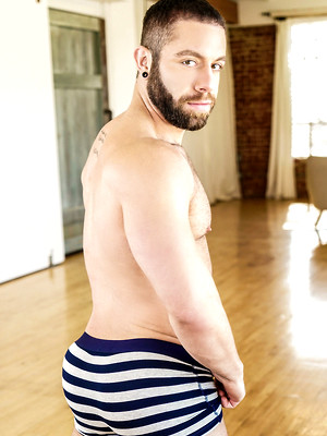 XXX gay photos of Bearded gay boys Jackson Reed & Eddy Ceetee butt fuck after yoga session