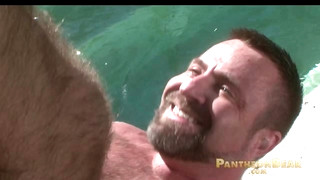 Free gay sex with Dan Rhodes and Marc Angelo fucking by the pool