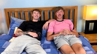 Free gay sex with Straight Young Jay Fucks his Best Mate's Tight Hole & Both Lads Uncut Cocks Explode with Cum!
