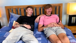 Free gay sex with Straight Young Jay Fucks his Best Mate's Tight Hole & Both Lads Uncut Cocks Explode with Cum!