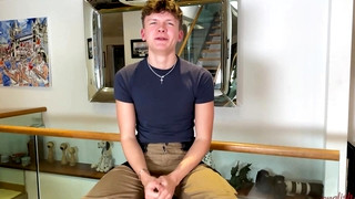 Gay porn video Young Handsome Teen gets Manhandled & his Hard Uncut Cock Shoots Cum!