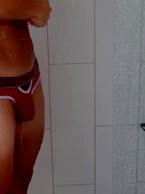 Hot gay sex pics with Lean Teen Christian Parker Cleans Off After Soaking Himself In Cum