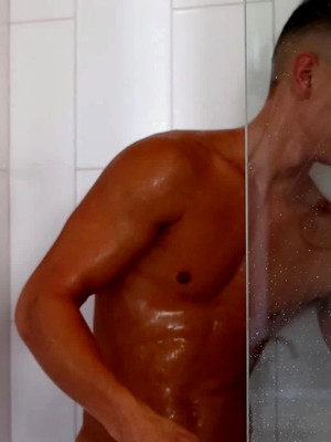 Free gay xxx pics with Lean Teen Christian Parker Cleans Off After Soaking Himself In Cum