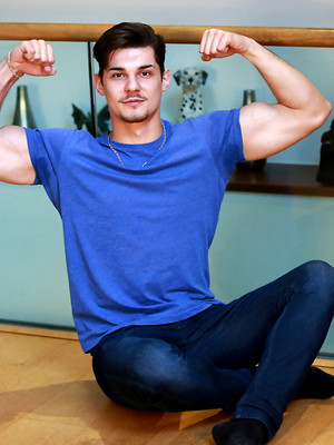 Free gay xxx pics with Straight Young Personal Trainer Cristian Shows off his Great Physique & Long Uncut Cock!