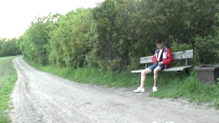 Free gay sex with Amateur European Gets Handjob in Public Park