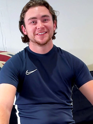 Gay male in Young Straight Footballer Wanks his Uncut Cock & Bucket Loads of Cum Shoots Everywhere!