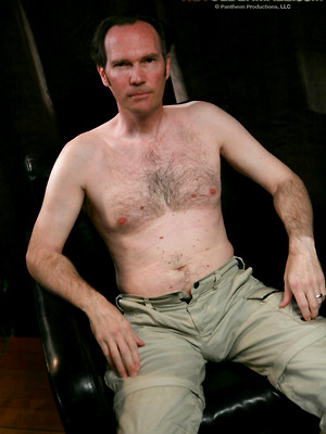 Gay sex pics with Hairy mature dude Mike Angel