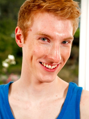 Hot gay sex pics with Ginger guy with hairy armpits Danny Forest pulls out his dong in a solo