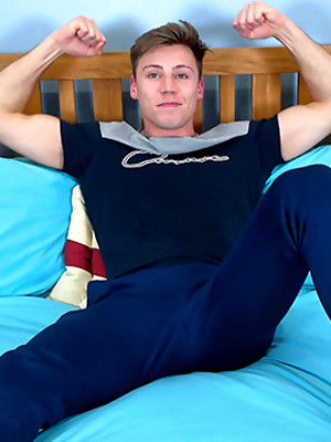 Free gay xxx pics with Young Fit Boxer Joe's Hard Uncut Cock gets Wanked & he Squirts Cum Everywhere!