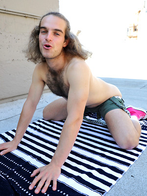 Hot gay sex pics with Naked out on the roof with Reece Anderson