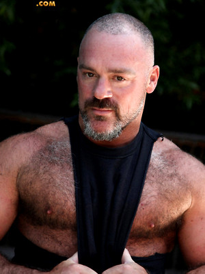 Gay porn pics Bronson Gates shows his muscle hairy body