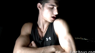 XXX Gay clips contains Jared in Prague - Part one Night Muscles