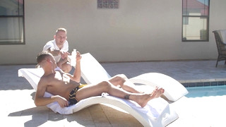 Gay Handjob porn video Pool Boy