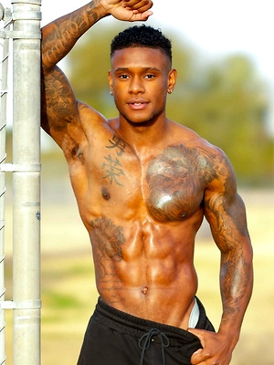 Hot gay sex pics with Juicy New Stud Calvin Beckham Shows Off His Favorite Muscle!