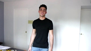 Free gay sex with NEW Jock Nick Harper Jerks His COCK
