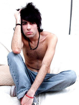 Hot boys nude photos - Nicolas plays with his latin cock