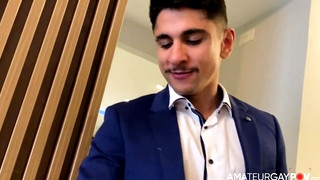 Gay Bareback porn video Late For Work