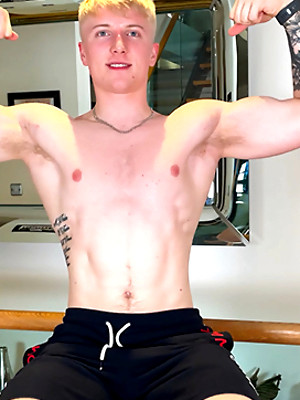 Hot gay album pics Straight Fit Blond Lad Dildos his Tight Hole & his Big Uncut Cock Shoots a Load of Cum!