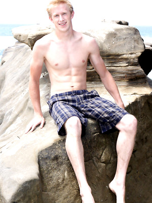 Cute uncut gay boys - Blond twink Neal jerking off