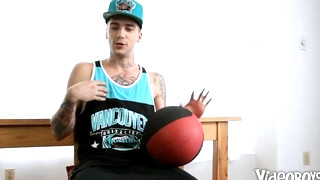 Gay Solo porn video Three Pointer: Simon Archer Takes a Long Shot