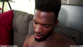 Free gay porn video Issac Banks Oils up his Handsome Black Dick