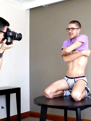 Gay pics of Super Hung Mates - Damien Dyson showing off his fat cock