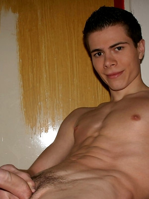 Cute uncut gay boys - Twink shows his cock and butt