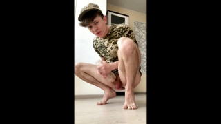 Free gay porn video Young Soldier with Huge Cock & FLESHLIGHT FUCK / Boy next Door / Cute / Fit / Naughty