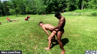 Gay porn video Hot Bruno Cartella Gets a Cucumber and Ty Shine's Big Black Cock in his Tight Ass