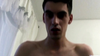 Free gay sex with Czech Hunter 473 - Dark Haired Skinny Dude Exepriences Anal for the first Time