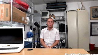 Free gay porn video Cracker cums while getting black cocked