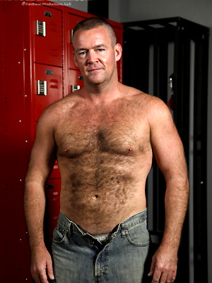 Hot gay album pics Bruce Mills in a locker room