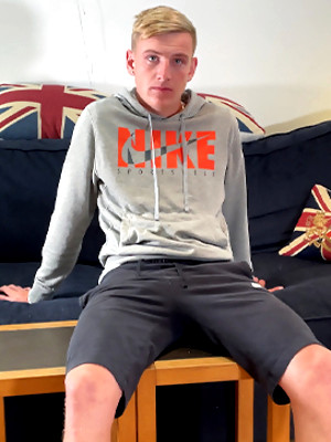 Hot twinks porn pics - Young Straight Blond Wanks his Hard Uncut Cock & Explodes with Cum all over his Face!