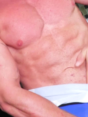 Gay sex pics with Massive Body Builder Jerks His Uncut Meat