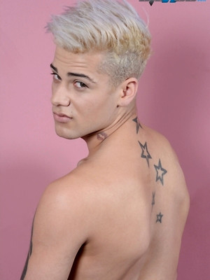Gay sex pics with UK Exclusive, Mickey Taylor, Demonstrates His Inked Solo Antics With A Jizz-Load Of Cum!