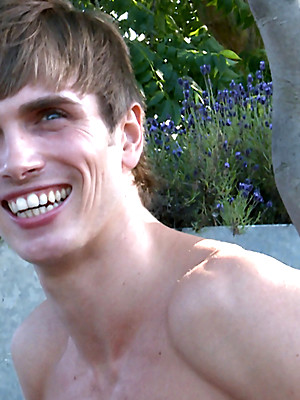 Gay sex pics with Lean & Ultra Ripped Str8 Boarder Troy Shows off his Uncut Rocket Cock in the Sun!
