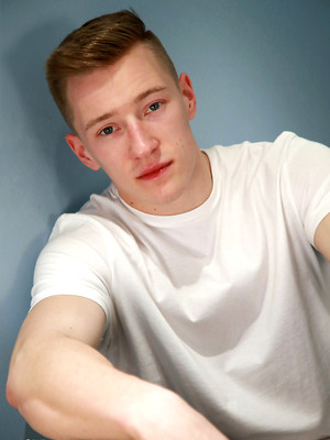 Hot gay sex pics with Young Straight Blond Hunk Tom is back to show of his Muscles & Ultra Big Uncut Cock!