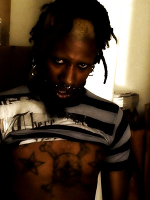 Gay porn pics Hot Horny Pierced Hipster With Big Black Dick and Tats