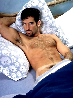 Hot gay album pics Muscular attractive hunk with a hot furry chest and nice cock.