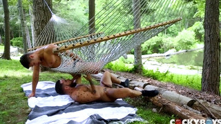 Gay Deepthroat porn video Camp CockyBoys: Angel Rivera & Brock Banks enjoy some steamy fun in a hammock!