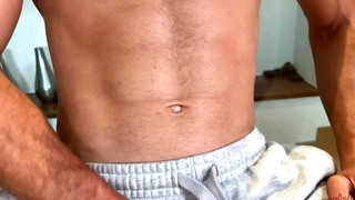 Free gay sex with Straight Fit & Young Stud Rufus Returns & Wanks his Big Uncut Cock & Squirts a Load of Cum!