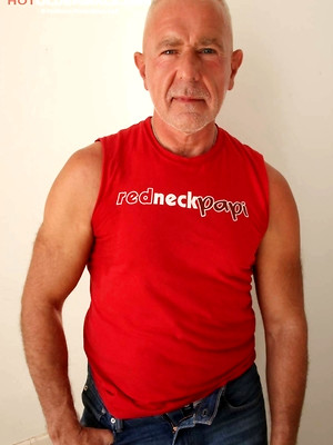Free gay porn pics with Rex Silver solo